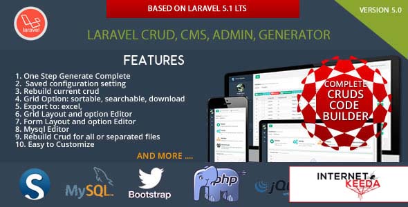 196-Laravel CRUD - CMS - Sximo 5 LTS