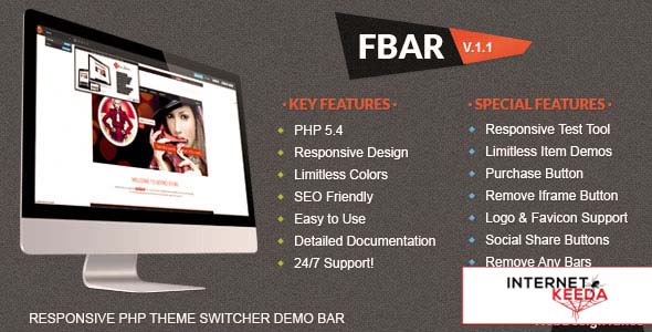 218-FBar - Responsive PHP Theme Switcher Demo Bar