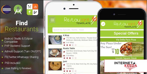 491-Restaurant Finder with backend Android Full App