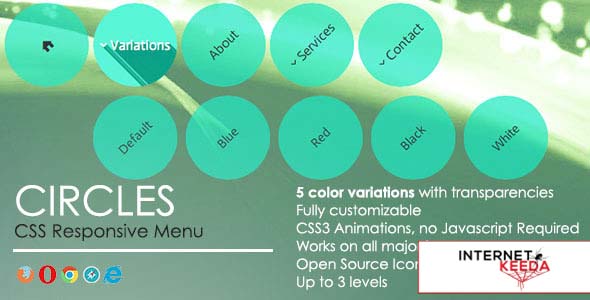 700-Circles Responsive Menu