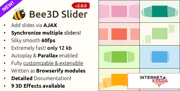 709-Bee3D Slider - Touch-Enabled Pure JS Plugin