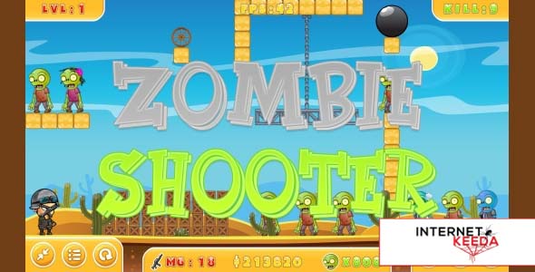 758-Zombie Shooter - HTML5 Game + Mobile (Capx)