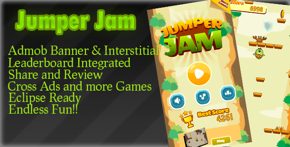 761-Jumper JAM Admob + Leaderboard +Powerups+Endless