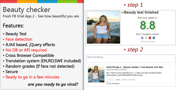 924-Fresh FaceBook Viral App 2 - "Beauty checker"