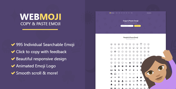 994-WebMoji - Searchable, Copy & Paste Emoji Directory