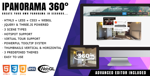 1079-iPanorama 360° - jQuery Virtual Tour with Builder