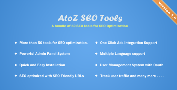 1177-AtoZ SEO Tools v1.6 - Search Engine Optimization Tools