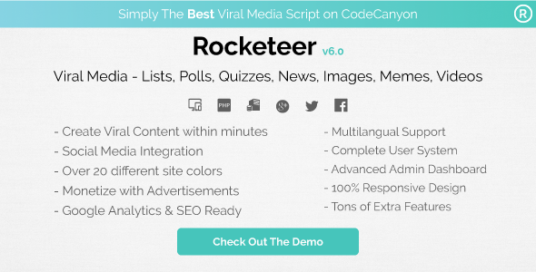 1931-Rocketeer v6.1 - Viral Media Lists, Polls, Quizzes, News, and Videos