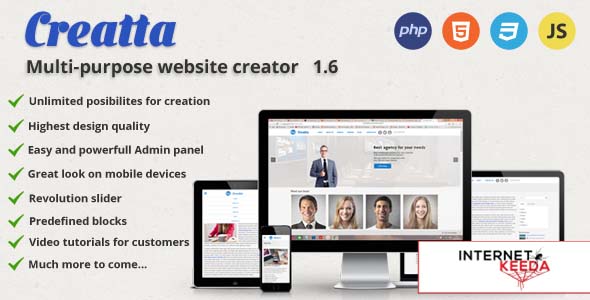 1249-Creatta - multipurpose PHP website builder