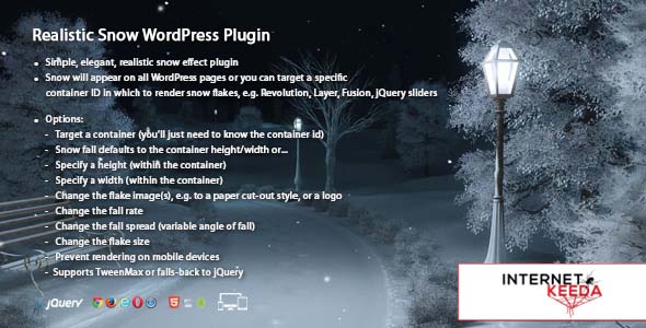 1265-Realistic Snow WordPress Plugin v1.1