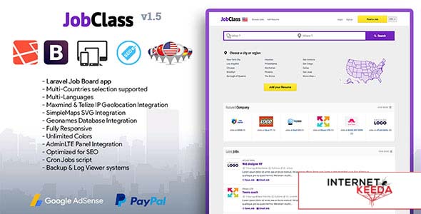 1289-JobClass v1.5 - Geolocalized Job Board Script