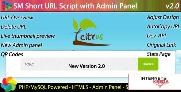 1552-SM Short URL Script with Admin panel v2.5