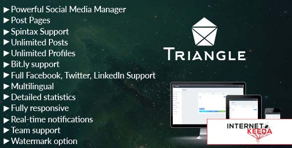 1675-Triangle - Facebook, Twitter, LinkedIn Social Media Manager