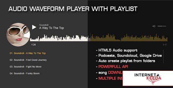 1722-Audio Waveform Player with Playlist