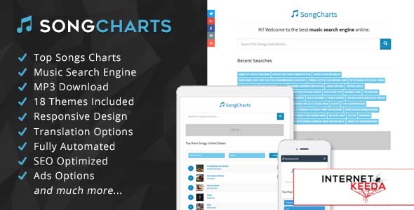 1800-SongCharts v1.0 - Top Songs Charts and Music Search Engine