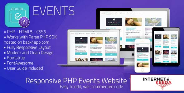 1798-Events | PHP Event Sharing Web Template (Parse PHP)