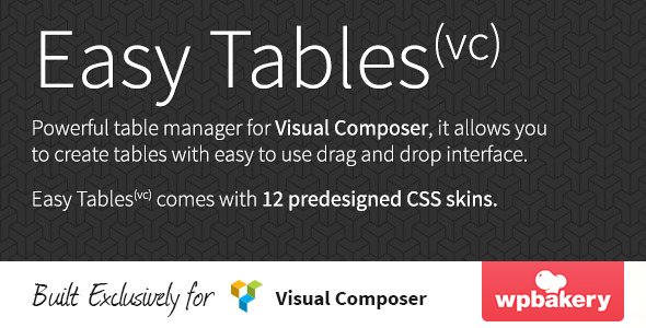 1777-Easy Tables v1.0.11 - Table Manager for Visual Composer