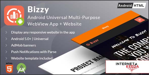 1978-Bizzy - Android Multi-purpose WebView App + Website