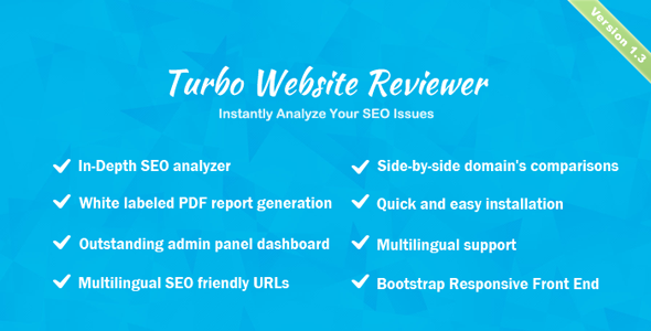 2018-Turbo Website Reviewer v1.2 - In-depth SEO Analysis Tool