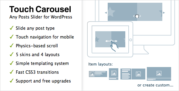 2076-TouchCarousel v1.3 - Posts Content Slider for WordPress