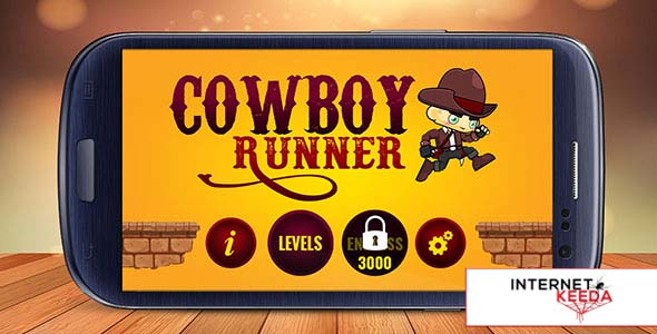 2231-Cowboy Runner: Western Journey - Android Buildbox Game with Admob