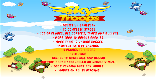 2245-Sky Troops (Unity Portrait Plane Shooter)