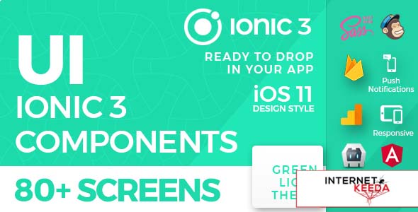 2286-Ionic 3 UI Theme / Template App - iOS 11 style - Green Light