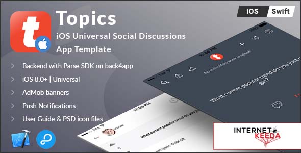 2314-Topics - iOS Universal Social Discussion App Template (Swift)