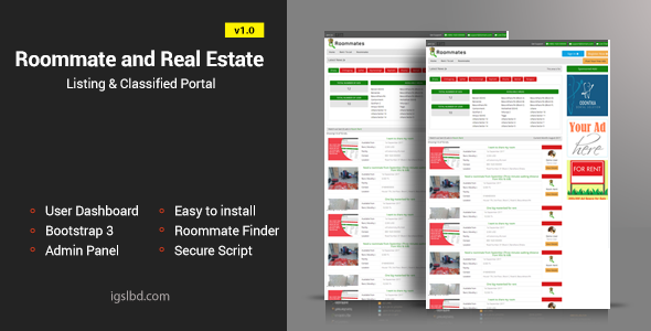2369-Roommate and Real Estate Listing Classified Responsive Web Application
