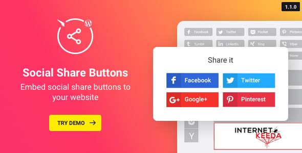 2721-WordPress Social Share Plugin v1.1.0 - Share Buttons