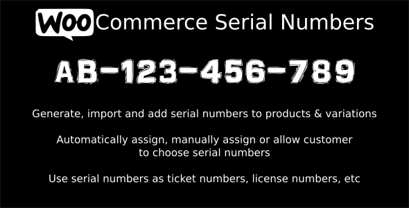 3051-WooCommerce Serial Numbers v1.25 - WordPress Plugin