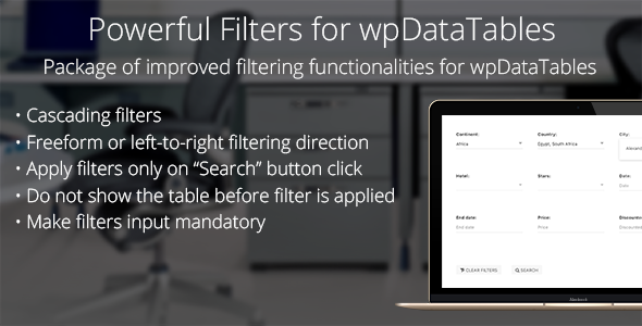 3125-Powerful Filters for wpDataTables v1.0 - Cascade Filter for WordPress Tables