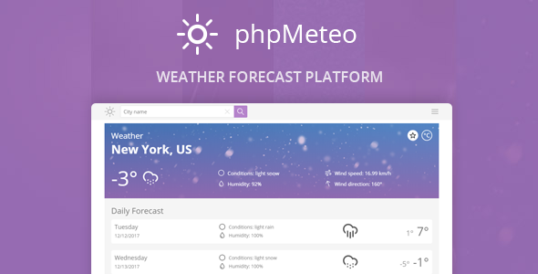 5225-phpMeteo v1.8 - Weather Forecast Platform