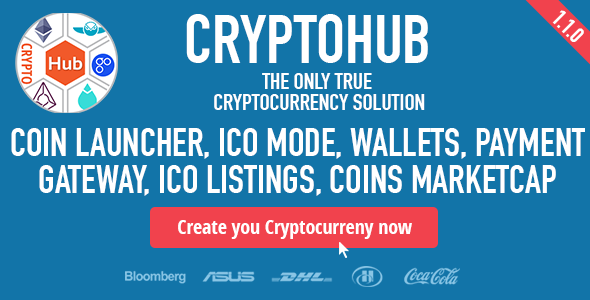 3423-CryptoHub v1.2 - Coin Launcher, ICO System, MultiCrypto Wallets, Exchange, Payment Gateway