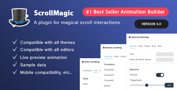 4311-Scroll Magic v3.3.2.4 - Scrolling Animation Builder Plugin