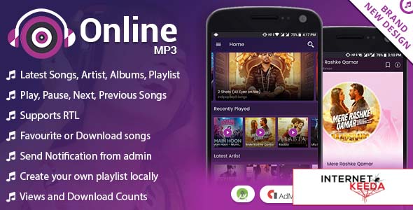 3805-Android Online MP3 with Material Design