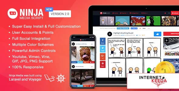 3869-Ninja Media Script v2.0.2 - Viral Fun Media Sharing Site