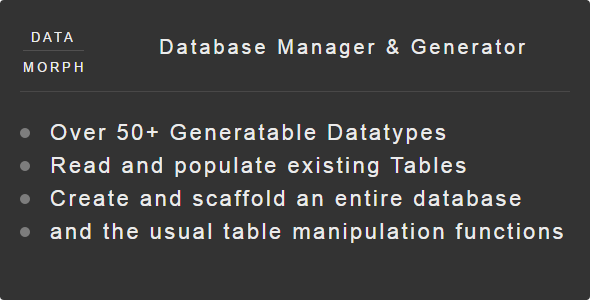 3874-DataMorph Database Manager and Generator