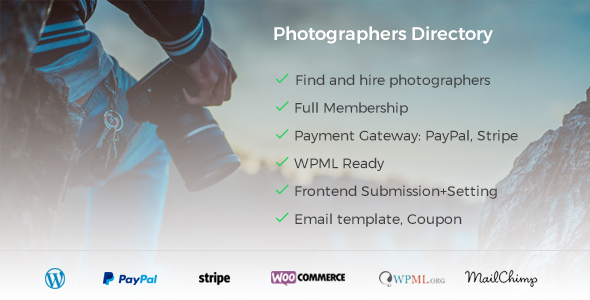 4826-Photographer Directory v1.0.5 - WordPress Plugin