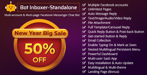 5047-Bot Inboxer - Standalone v2.2 - Multi-account & Multi-page Facebook Messenger Chat Bot - 