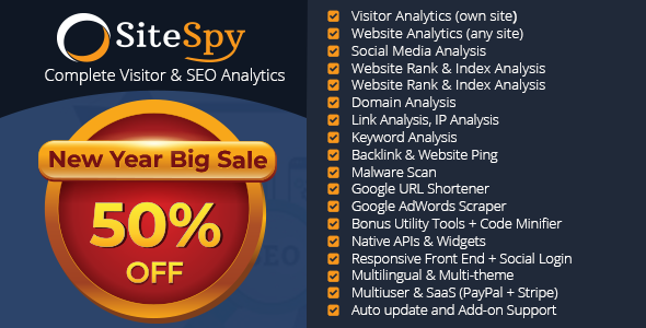 5119-SiteSpy v5.0.1 - The Most Complete Visitor Analytics & SEO Tools