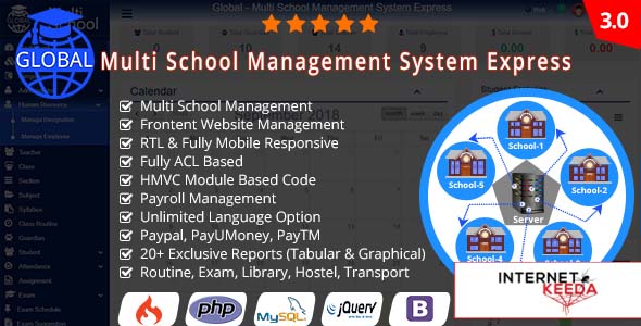 5257-Global v3.0 - Multi School Management System Express - 