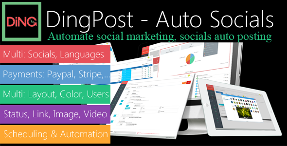 5276-DingPost v1.3.4 - Social Auto Poster, Auto Scheduler & Marketing Solutions