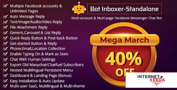 5532-Bot Inboxer - Standalone v2.4.1 - Multi-account & Multi-page Messenger Chat Bot for Facebook - 