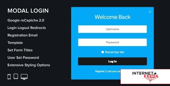 5539-Modal Login v2.0.3 - Register Forgotten Wordpress Plugin