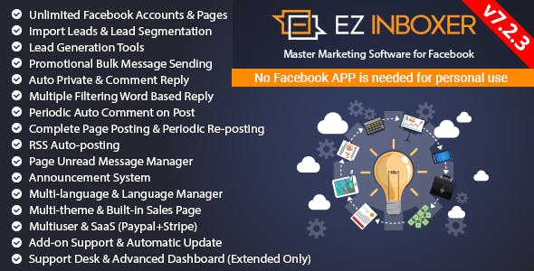 5750-EZ Inboxer v7.2.3 - Master Marketing Software for Facebook - 