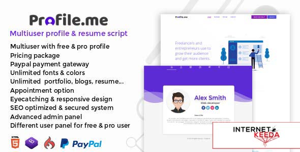 5931-Profile.me v1.0 - Multiuser Profile & Resume Script