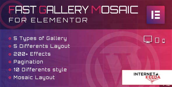 6097-Fast Gallery Mosaic for Elementor v1.0 - WordPress Plugin