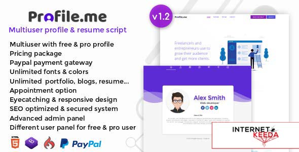 6124-Profile.me v1.2 - Multiuser Profile & Resume Script - 