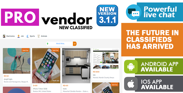 6296-ProVendor v3.1.0 - New Model Classified - Desktop - Android - IOS